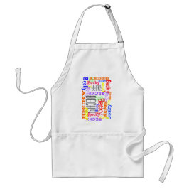 Aangepaste aangepaste naam Collage Colorful Standaard Schort
