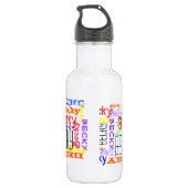 Aangepaste aangepaste naam Collage Colorful Waterfles (Achterkant)