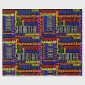 Aangepaste aangepaste naam collage kleurrijke verj cadeaupapier (Vlak)