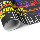 Aangepaste aangepaste naam collage kleurrijke verj cadeaupapier (Rol Hoek)