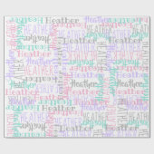 Aangepaste aangepaste naam Collage Pink Birthday Cadeaupapier (Vlak)