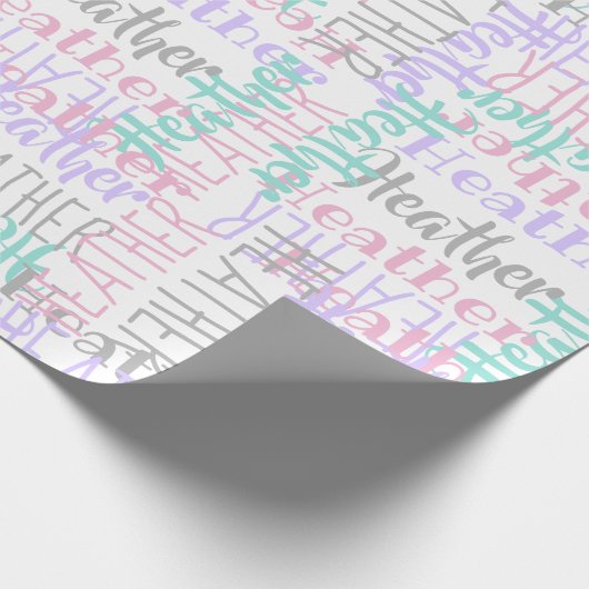 Aangepaste aangepaste naam Collage Pink Birthday Cadeaupapier (Hoek)