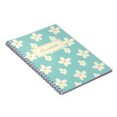 Aangepaste aangepaste naam Daisy Floral Cute Flowe Notitieboek (Rechterzijde)