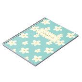 Aangepaste aangepaste naam Daisy Floral Cute Flowe Notitieboek (Linkerzijde)