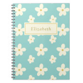 Aangepaste aangepaste naam Daisy Floral Cute Flowe Notitieboek (Voorkant)