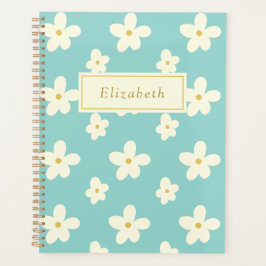 Aangepaste aangepaste naam Daisy Floral Cute Flowe Planner