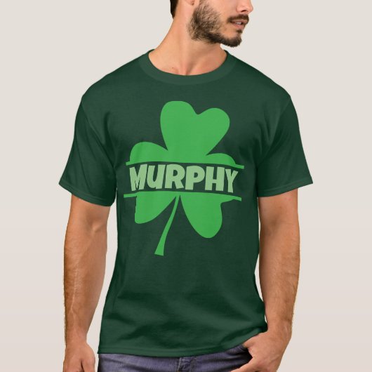 Aangepaste, aangepaste naam, groene Shamrock T-shirt (Voorkant)