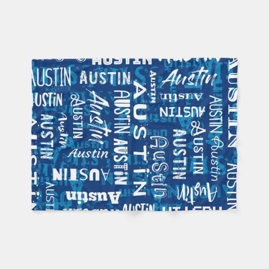 Aangepaste aangepaste naam voor Austin Fleece Deken (Voorkant (Horizontaal))
