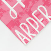 Aangepaste aangepaste naam voor Harper Pink Fleece Deken (Hoek)