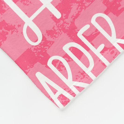 Aangepaste aangepaste naam voor Harper Pink Fleece Deken (Hoek)