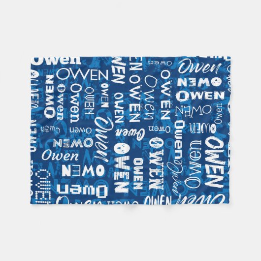 Aangepaste aangepaste naam voor Owen Fleece Deken (Voorkant (Horizontaal))