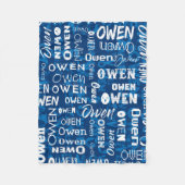 Aangepaste aangepaste naam voor Owen Fleece Deken (Voorkant)