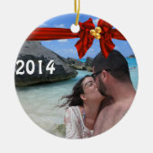 Aangepaste aangepaste naamgeving 2014 bevestigen keramisch ornament (Voorkant)