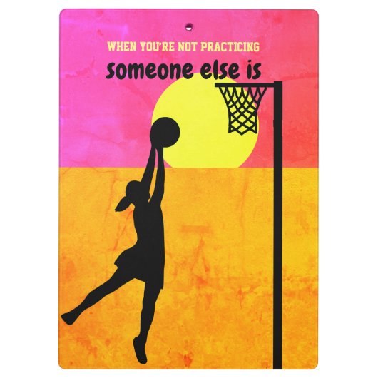 Aangepaste, aangepaste netball coach klembord (Achterkant)