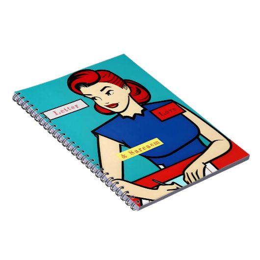 Aangepaste aangepaste Pop-Humor voor 1950 van Retr Notitieboek (Rechterzijde)