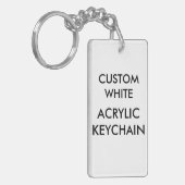 Aangepaste, aangepaste rechthoekige acrylische Sle Sleutelhanger (Voorkant Links)