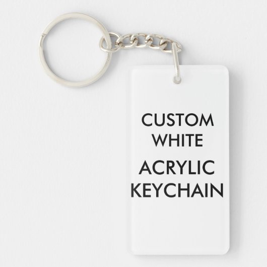 Aangepaste, aangepaste rechthoekige acrylische Sle Sleutelhanger (Voorkant)