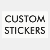 Aangepaste, aangepaste rechthoekige stickers leeg (Voorkant)