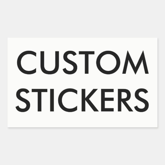 Aangepaste, aangepaste rechthoekige stickers leeg (Voorkant)