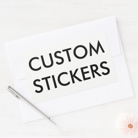 Aangepaste, aangepaste rechthoekige stickers leeg (Envelop)