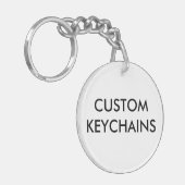 Aangepaste, aangepaste, ronde Sleutelhanger lege S (Voorkant Links)