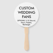 Aangepaste, aangepaste RONDE WEDDING FANTS-Sjabloo Handwaaier (Voorkant)