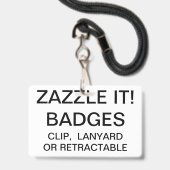 Aangepaste, aangepaste Sjabloon voor LANYARD BADGE (Front with Lanyard)