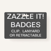 Aangepaste, aangepaste Sjabloon voor LANYARD BADGE (Voorkant)