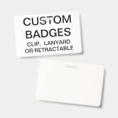Aangepaste, aangepaste Sjabloon voor LANYARD BADGE (Voor- en achterkant)