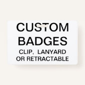 Aangepaste, aangepaste Sjabloon voor LANYARD BADGE (Voorkant)