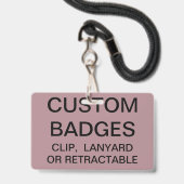 Aangepaste, aangepaste Sjabloon voor LANYARD BADGE (Voorzijde met lanyard)