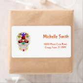 Aangepaste aangepaste suikerskull Halloween Etiket (Insitu)