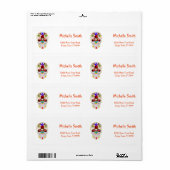 Aangepaste aangepaste suikerskull Halloween Etiket (Full Sheet)