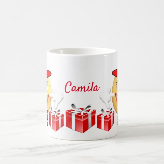 Aangepaste aangepaste tekst bij het glimlachen van koffiemok (Center)