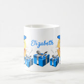 Aangepaste aangepaste tekst bij het glimlachen van koffiemok (Center)