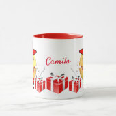 Aangepaste aangepaste tekst bij het glimlachen van mok (Midden)