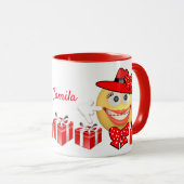 Aangepaste aangepaste tekst bij het glimlachen van mok (Voorkant rechts)