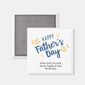 Aangepaste aangepaste tekst voor Happy Fathers Day Magneet (Voorkant / Achterkant)