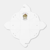 Aangepaste aangepaste tekst voor mini-moffin bedankdoosjes (Uitgevouwen)