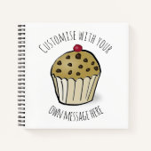 Aangepaste aangepaste tekst voor mini-moffin notitieboek (Voorkant)