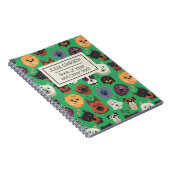 Aangepaste aangepaste tekst voor retro Dog Patroo Notitieboek (Rechterzijde)