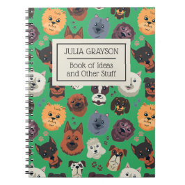 Aangepaste aangepaste tekst voor  retro Dog Patroo Notitieboek