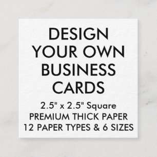 Aangepaste, aangepaste THICK Square Visitekaartjes