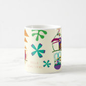 Aangepaste aangepaste Tiki Birds  Retro Art Koffiemok (Center)