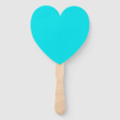 Aangepaste, aangepaste TURQUOISE HEART WEDDING FAN Handwaaier (Achterkant)