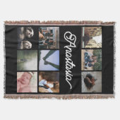 Aangepaste aangepaste Typografie en fotocollage Deken (Voorkant)
