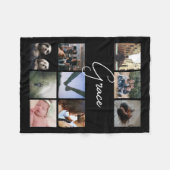 Aangepaste aangepaste Typografie en fotocollage Fleece Deken (Voorkant (Horizontaal))