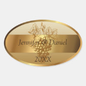 Aangepaste aangepaste wijnlabels ovale sticker (Voorkant)