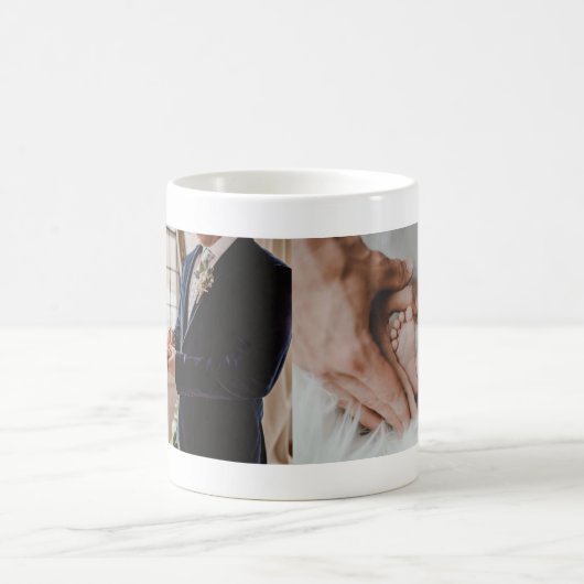 Aangepaste aangepaste woning voor geluid Twee foto Koffiemok (Center)