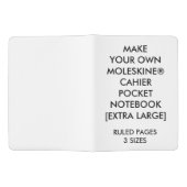 Aangepaste, aangepaste XL MOLESKINE® CAHIER-laptop Extra Groot Moleskine Notitieboekje (Geopend)